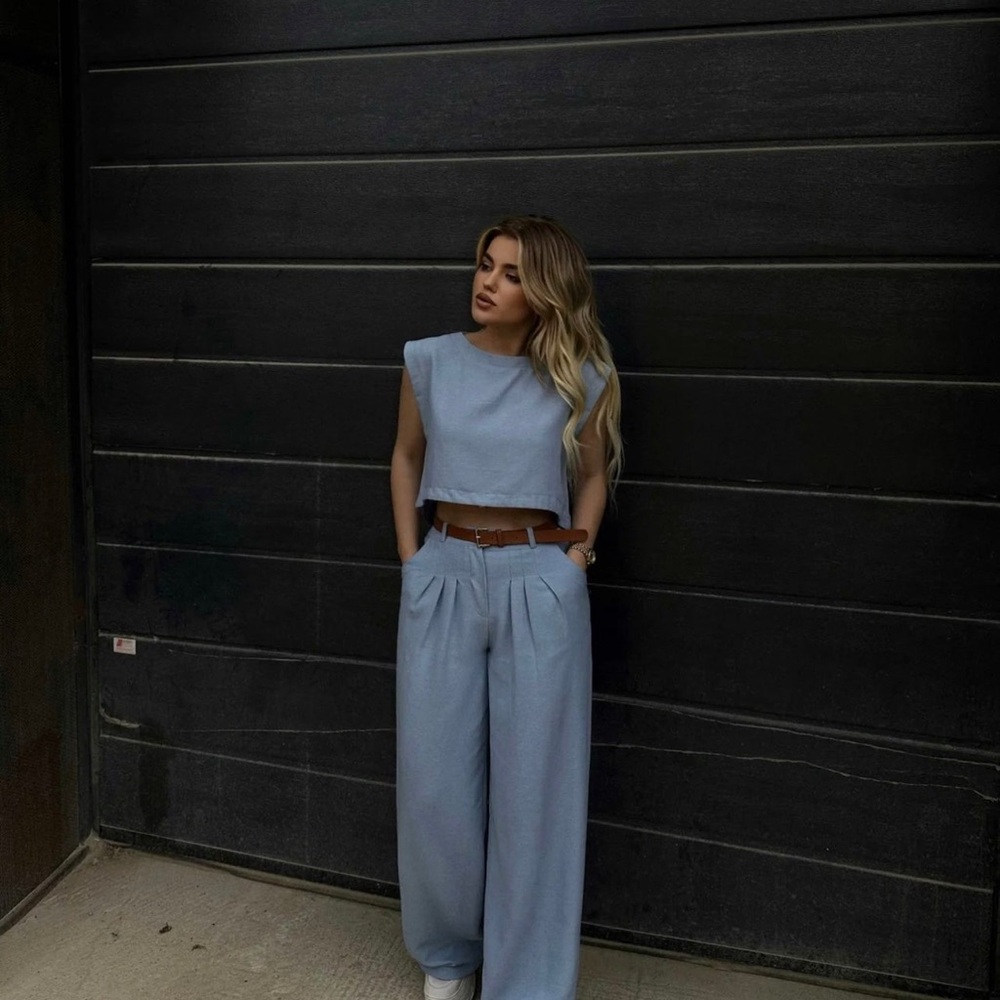 Women's Blue 2 Pcs Set